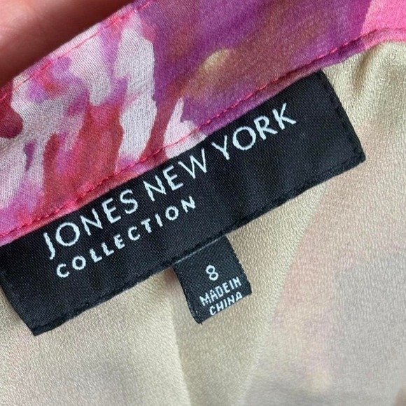 Vintage Y2K Jones NY 100% Silk Women's Floral Midi Skirt Romantic Cottage Size 8 - Picture 3 of 6